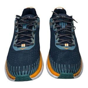 Hoka One One Clifton 5 Wide in Navy and Orange